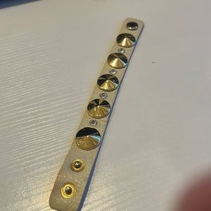 Leather bracelet gently worn